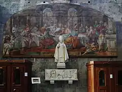 Fresco de la Última Cena, de Lazzaro Tavarone en la nave derecha.