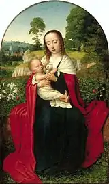 Virgen con el Niño en un paisaje, (h. 1520), óleo sobre tabla, 42,6 x 25, Museo Boymans Van Beuningen de Rótterdam.