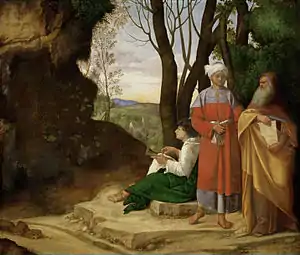 Los tres filósofos, por Giorgione, 1509.