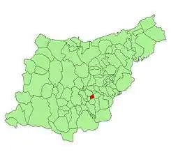 Extensión del municipio en la provincia