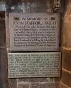 Memorial a John Stafford Smith