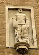 Bajorrelieve de Elizabeth Wyn Wood de de un portero de Hokkey sobre hielo (Goaltender) en la Ryerson University de Toronto.