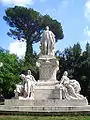 Roma: monumento a Goethe en el parque de Villa Borghese