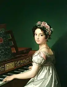 Manuela González Velázquez tocando el piano (c. 1820). Museo Lázaro Galdiano.