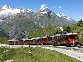 Unidades múltiples eléctricas del Gornergratbahn en Zermatt, Suiza