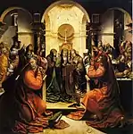 Pentecostés, de Grão Vasco (c. 1530), en la sacristía.