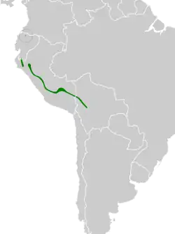 Distribución geográfica del ponchito pechicastaño norteño.