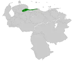 Distribución geográfica del ponchito lorigado.