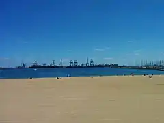 Vista del Puerto de Las Palmas desde Alcaravaneras