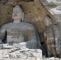 Buda en las Grutas de Yungang en Datong.