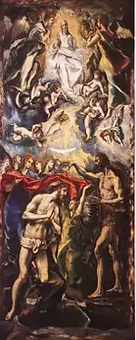 El bautismo de Cristoaño 1597-1600315 x 144 cmMuseo del Prado (Madrid)