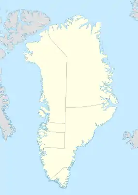Qaarsut ubicada en Groenlandia