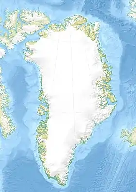 Capa de hielo de Groenlandia ubicada en Groenlandia