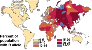 Multicolored world map