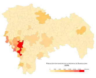 Población por municipio en 2018