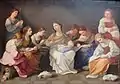 Guido Reni, ca. 1640. La actividad es costura, y las acompañantes de la Virgen son doncellas de su misma edad.