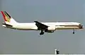 El Boeing 757 involucrado en el accidente, fotografiado en abril de 1996, mientras era operado por Gulf Air.