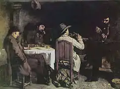 Tarde en Ornans (1849), por Gustave Courbet.