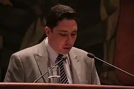 Ministro de Justicia  Héctor Arce (1971-)(Desde el 23 de enero de 2017hasta el 10 de noviembre de 2019)