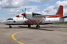 Antonov An-32 de Sadelca en Villavicencio (2012)