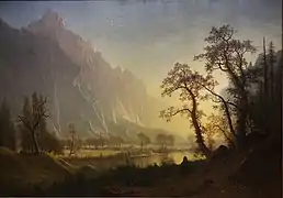 Amanecer, valle de Yosemite (1870), de Albert Bierstadt, Museo Amon Carter, Fort Worth, Texas