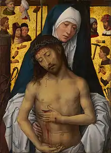 La Virgen, mostrando a Cristo doliente, de Hans Memling.