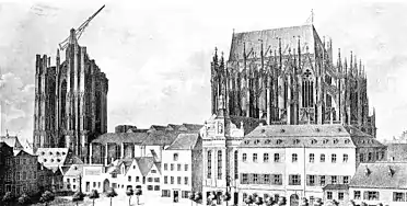 Estado de las obras de la catedral de Colonia en 1824