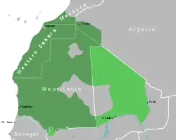 Hassaniya Arabic Map.svg
