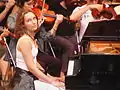 Hélène Grimaud en un ensayo en 2004