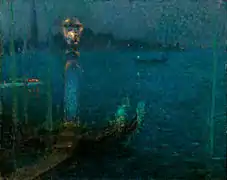 Vista nocturna de Venecia (Noche azul), 1906