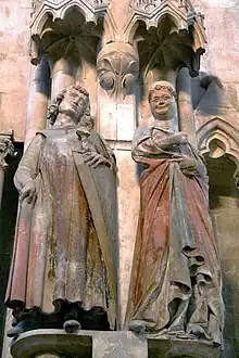 Estatuas de Hermann von Meißen y su esposa Reglindis, mismo autor y ubicación.