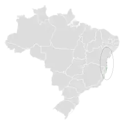 Distribución geográfica del tiluchí pileado.