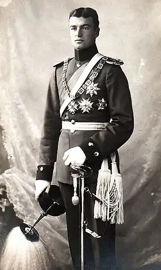 El duque Sigfrido en Baviera, teniente à la suite del Primer regimiento de caballería pesada del Ejército real bávaro