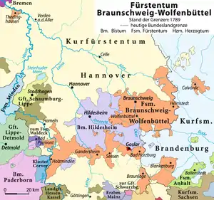 Ubicación de Brunswick-Wolfenbüttel