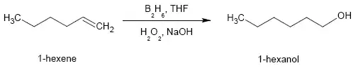 Transformación del Hexeno al hexanol