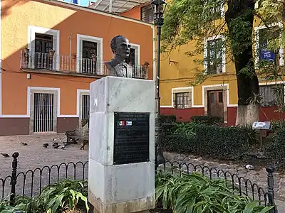 Busto de J. Martí en Guanajuato (México).