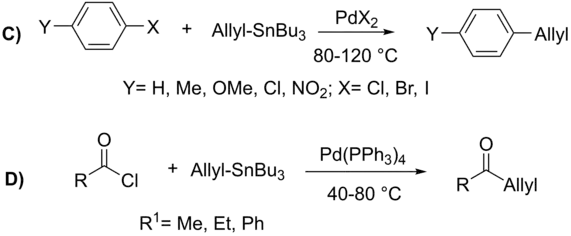 Primeras reacciones de organotin reactivos