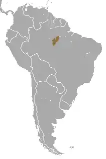 Distribución del tití de Hoffmann