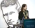 Memorial erigido en la Avenida 9 de Julio en el 40º aniversario de la muerte del padre Mugica. En la foto, la entonces presidenta Cristina Fernández.