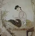 Qingwen: personaje femenino  pintado por Xu Baozhuan.