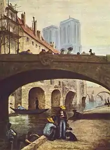 Pintor delante de Notre Dame, 1834, Museo Calvet.