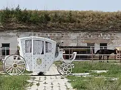 Caballo y carruaje en la Fortaleza de Tighina
