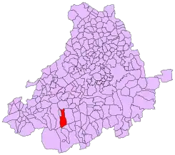 Extensión del término municipal dentro de la provincia de Ávila