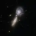 La galaxia UGC 9618 por el Telescopio Espacial Hubble
