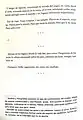 Ejemplo de leucós en Husos, de Chantal Maillard: la referencia a pie de página delata un espacio en blanco dentro del texto principal.