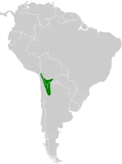 Distribución geográfica del yal dorsirrojo.