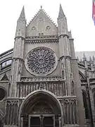 La fachada del transepto