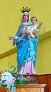 Talla de la Virgen del Rosario.