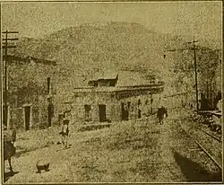 Aspecto de una calle de Pachuca, en 1905.