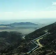 Una foto del Valle Imperial tomado desde las montañas de Baja California.